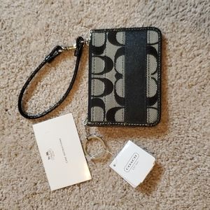 Coach Logo Card Holder Wristlet